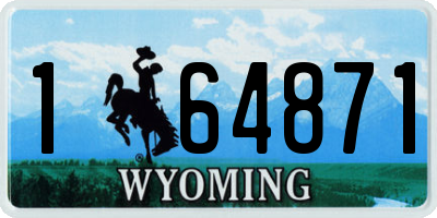 WY license plate 164871