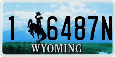 WY license plate 16487N