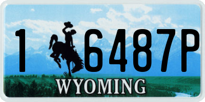 WY license plate 16487P
