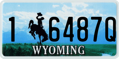 WY license plate 16487Q