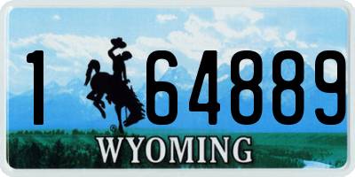 WY license plate 164889