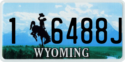 WY license plate 16488J