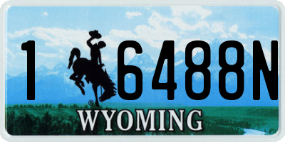 WY license plate 16488N