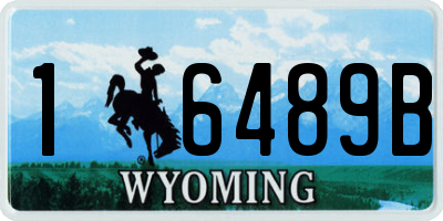 WY license plate 16489B