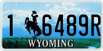 WY license plate 16489R