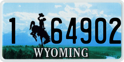 WY license plate 164902