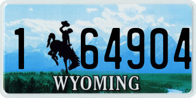 WY license plate 164904