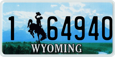 WY license plate 16494O