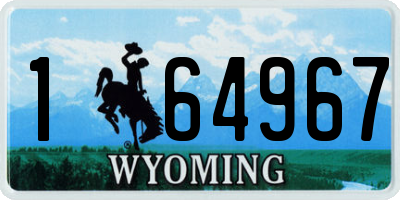 WY license plate 164967