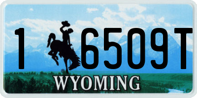 WY license plate 16509T