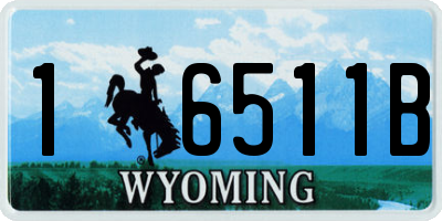 WY license plate 16511B
