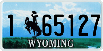 WY license plate 165127