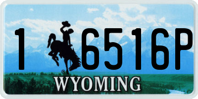 WY license plate 16516P