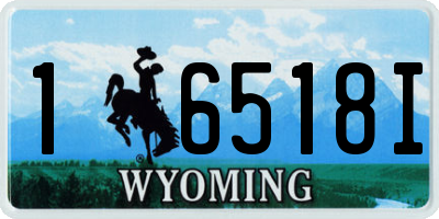 WY license plate 16518I