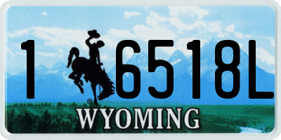 WY license plate 16518L