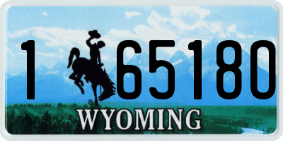 WY license plate 16518O