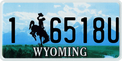 WY license plate 16518U