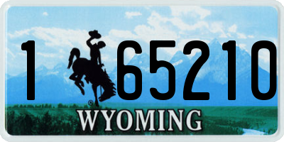 WY license plate 165210