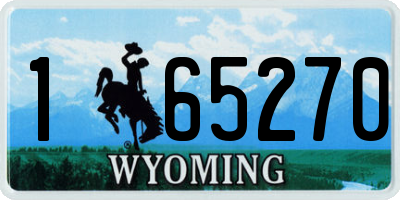 WY license plate 165270