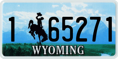 WY license plate 165271