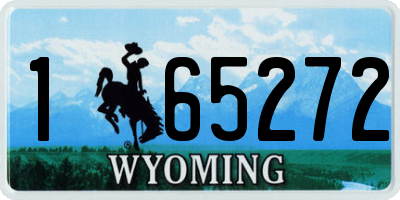 WY license plate 165272