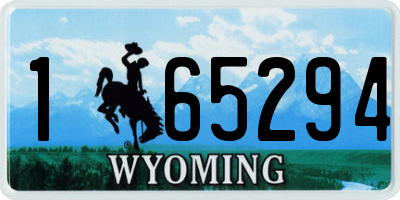 WY license plate 165294