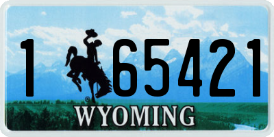 WY license plate 165421