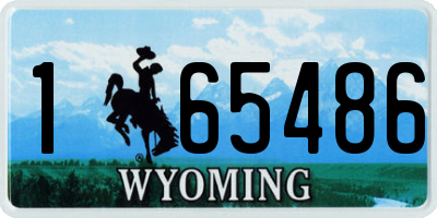 WY license plate 165486