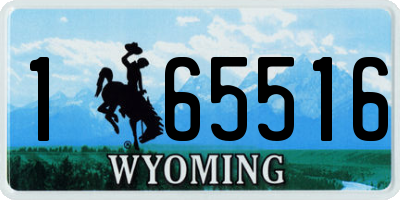 WY license plate 165516