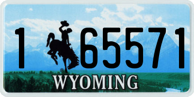 WY license plate 165571