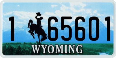 WY license plate 165601