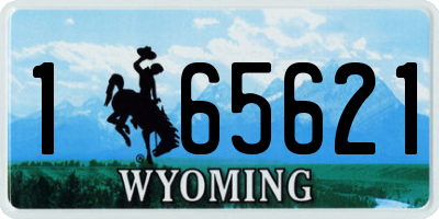 WY license plate 165621