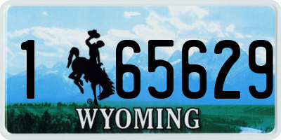 WY license plate 165629
