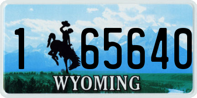 WY license plate 165640