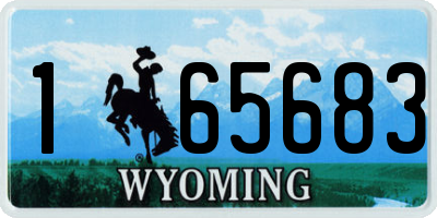 WY license plate 165683