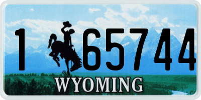 WY license plate 165744