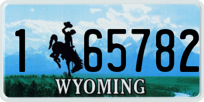 WY license plate 165782