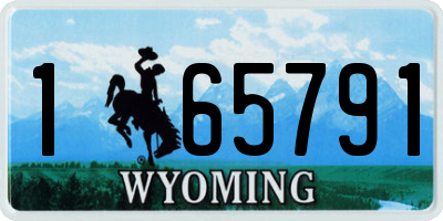 WY license plate 165791