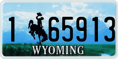 WY license plate 165913