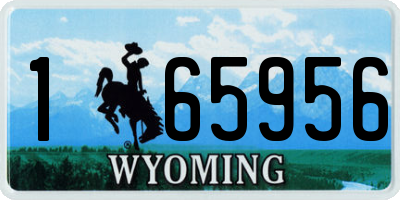 WY license plate 165956