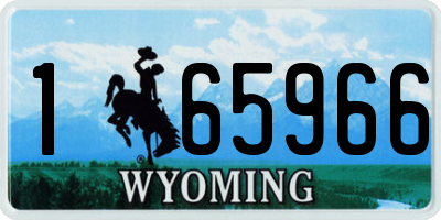 WY license plate 165966