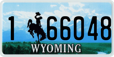WY license plate 166048
