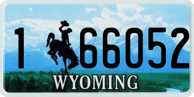 WY license plate 166052