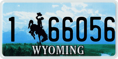 WY license plate 166056