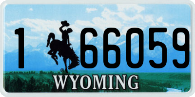 WY license plate 166059
