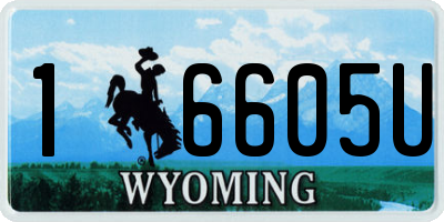 WY license plate 16605U