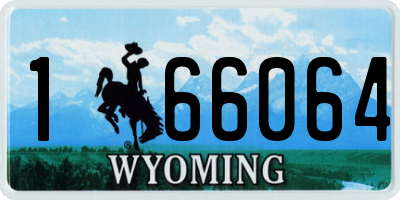 WY license plate 166064