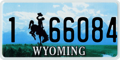 WY license plate 166084