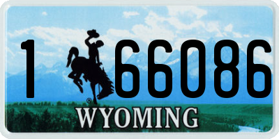 WY license plate 166086