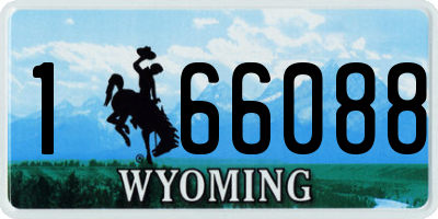 WY license plate 166088